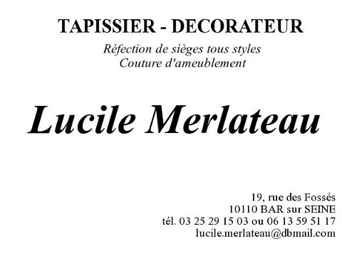 <b>Lucile Merlateau</b>, tapissier-d�corateur � Bar-sur-Seine
