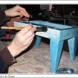 tabouret bleu...