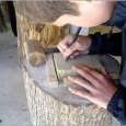 Guédelon : atelier taille de pierre